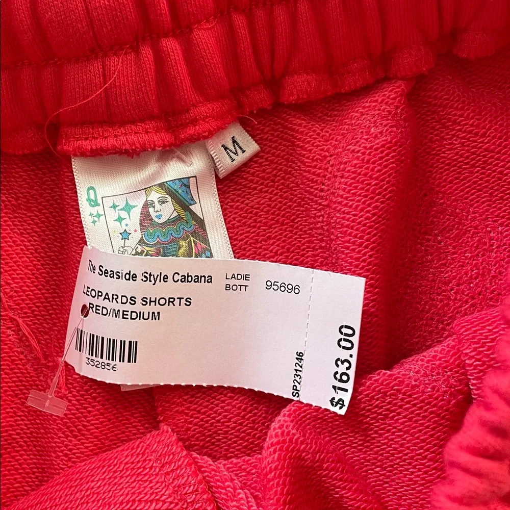 QUEEN OF SPARKLES sequin leopard shorts red size Medium - Picture 5 of 9